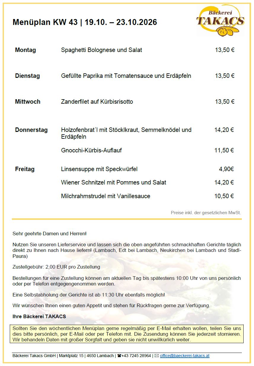 Bäckerei Takacs