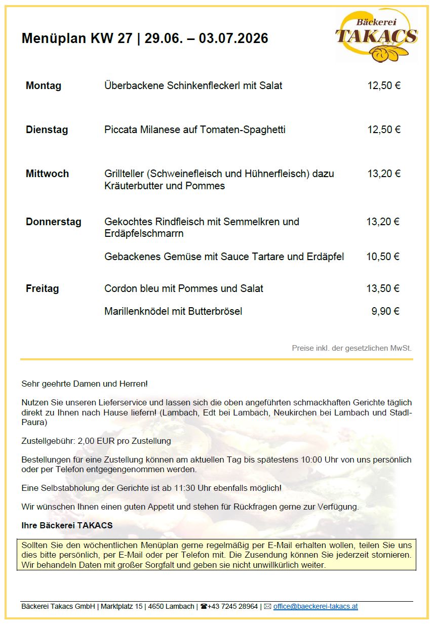 Bäckerei Takacs